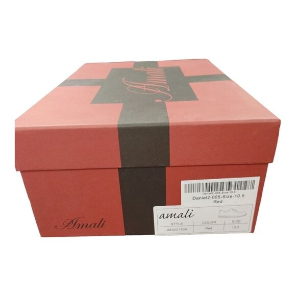 MEN'S AMALI DANIEL 2 RED LOW TOP CASUAL MOC TOE SNEAKER. - Picture 7 of 7